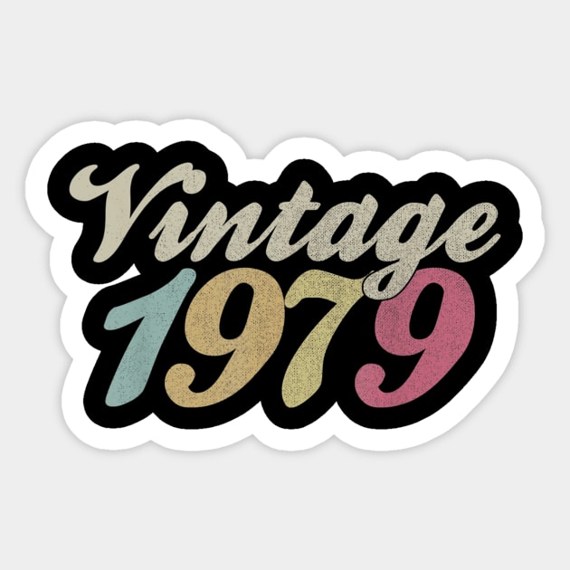 41th Birthday Gift Vintage 1979 Classic Men Women Sticker by bummersempre66